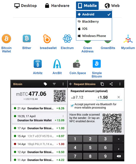 کیف پول موبایلی بیت کوین کیف پول موبایلی بیت کوین