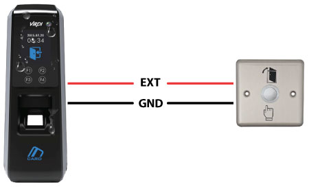 How to install an accescc control device with exit button