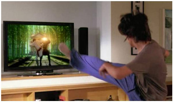 تصویر نمایشی از کاربرد تکنولوژی Gesture Recognition در بازی های ویدئویی