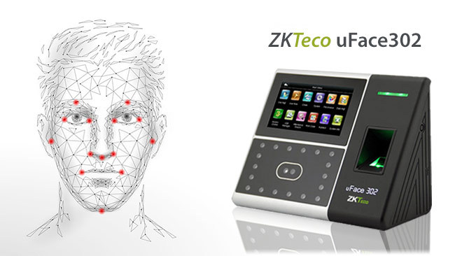 دستگاه حضور و غیاب تشخیص چهره zkteco مدل uFace302
