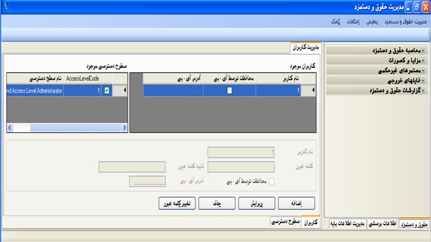 سطوح دسترسی کاربران